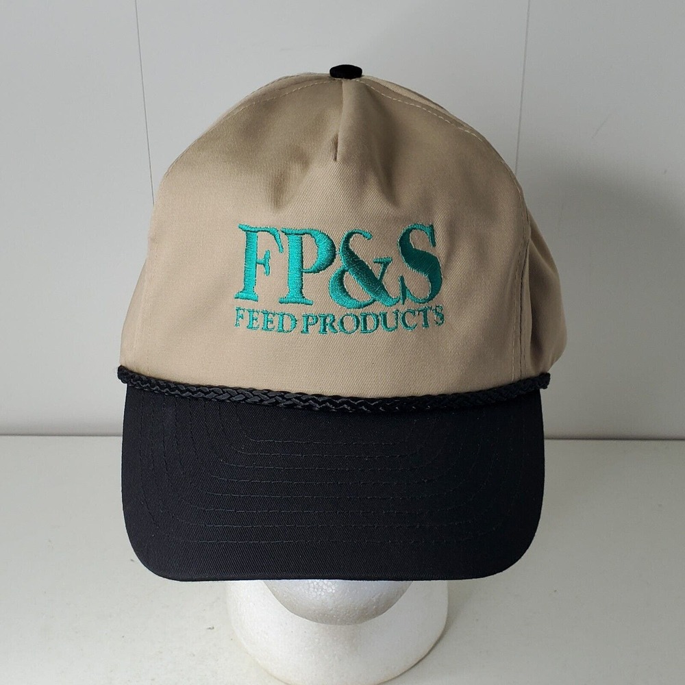 VTG FP & S Feed Products Supply Store Farm Snapback Hat Baseball Cap Embroidered